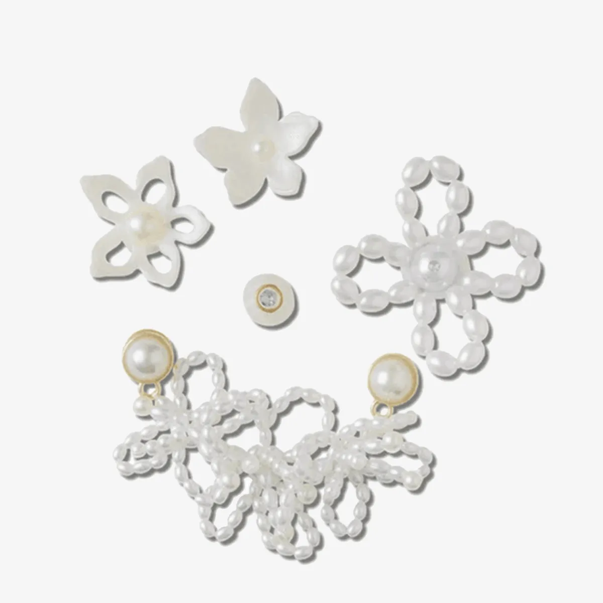 CROCS Privezak White Pearl Beaded 5 Pack 