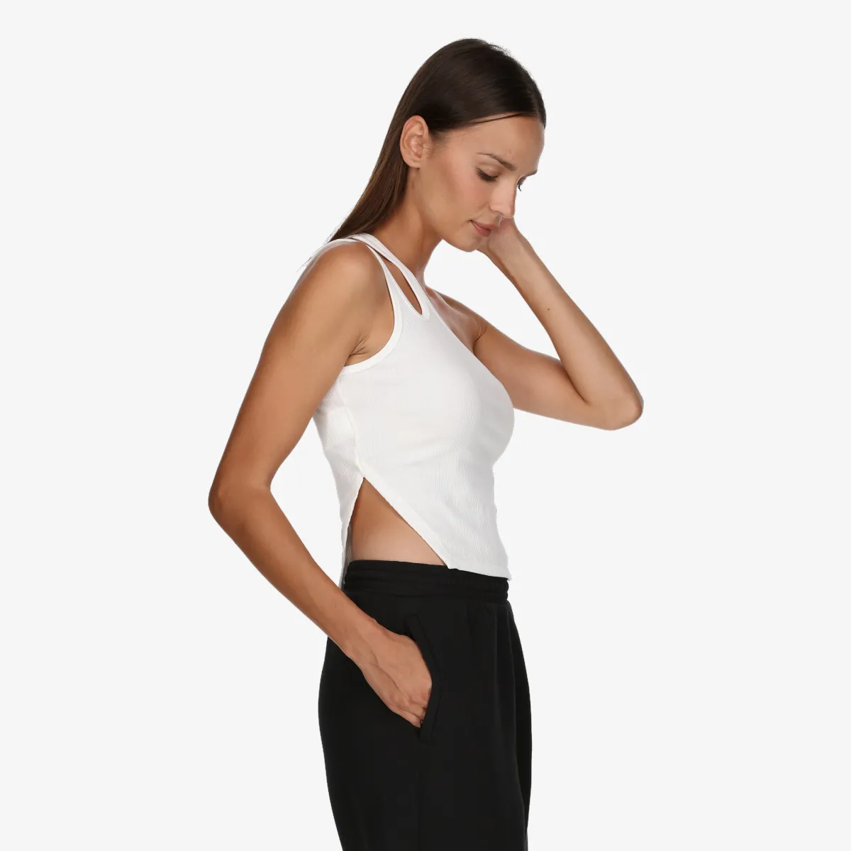 NIKE MAJICA BEZ RUKAVA W J ASYM RIB TANK 