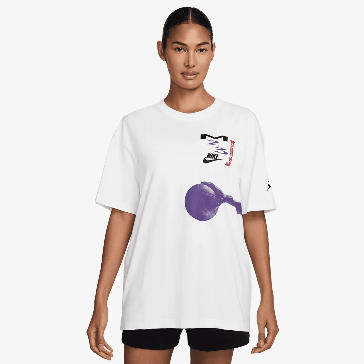 NIKE Majica W J FLT SS OS GFX TEE RE 