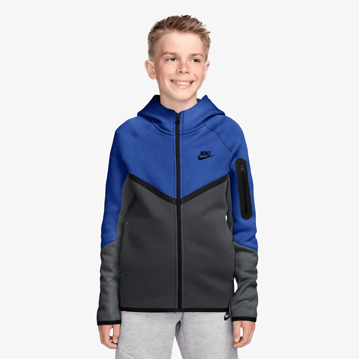 NIKE Dukserica B NSW TCH FLC FZ - PD