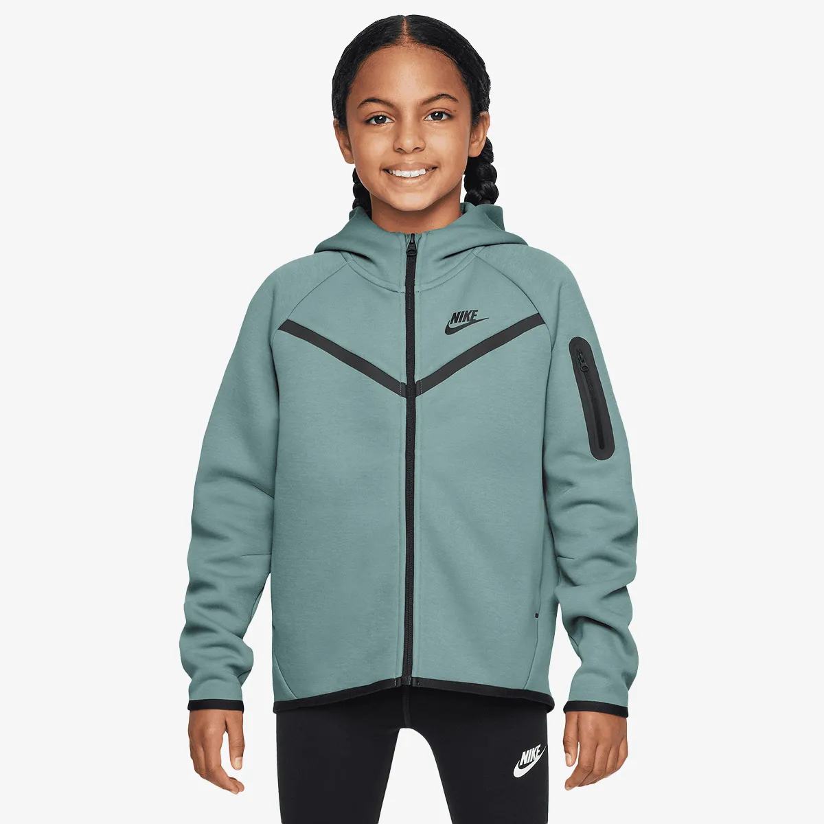 NIKE Dukserica G NSW TCH FLC HD FZ LS - PD 