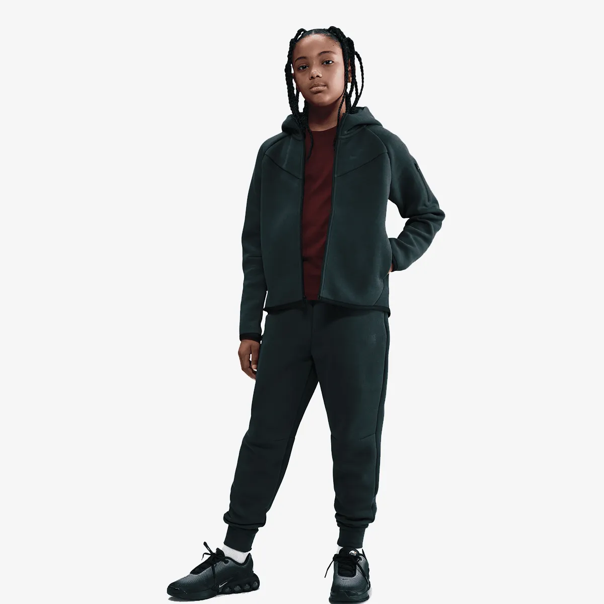 NIKE Dukserica G NSW TCH FLC HD FZ LS - PD 