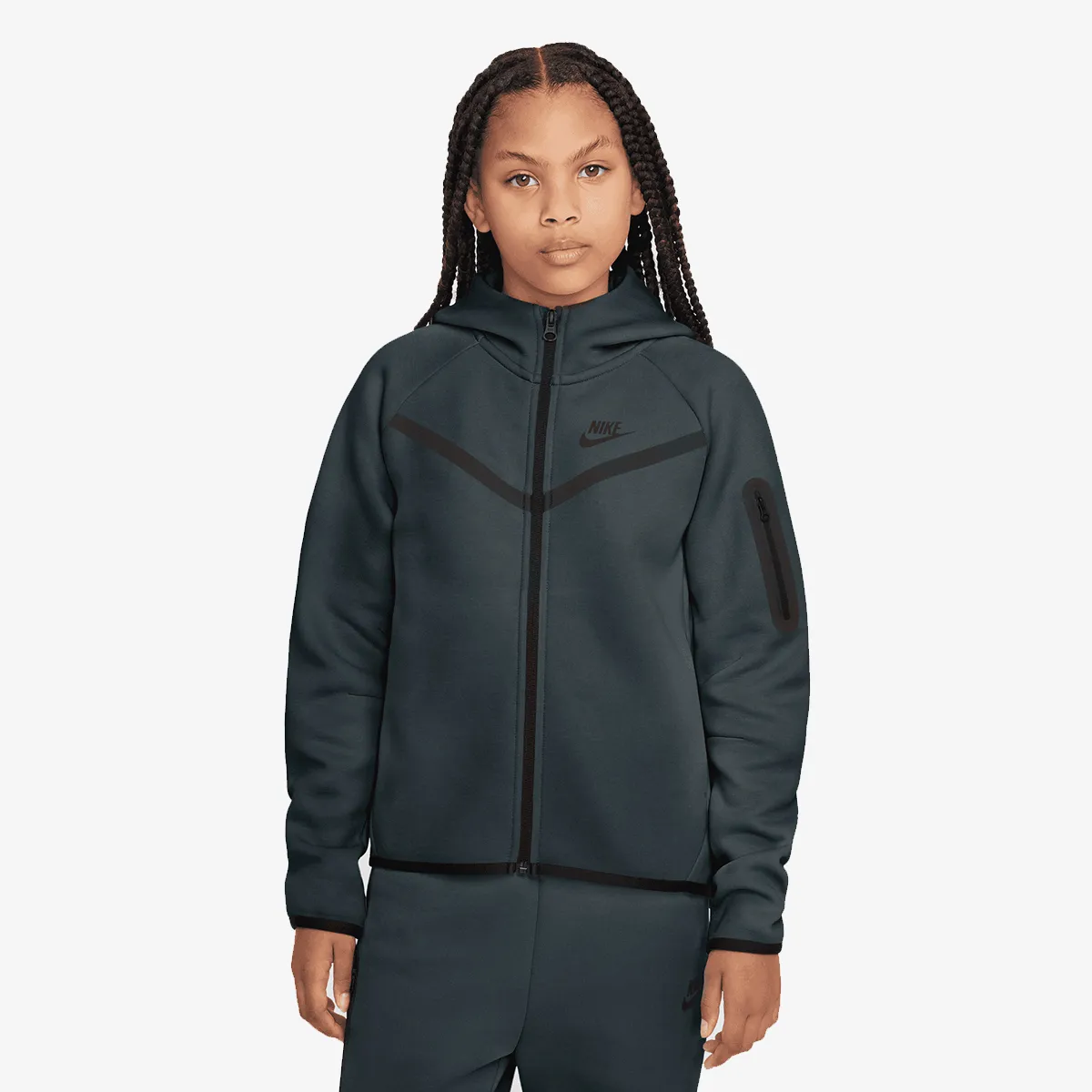 NIKE Dukserica G NSW TCH FLC HD FZ LS - PD 