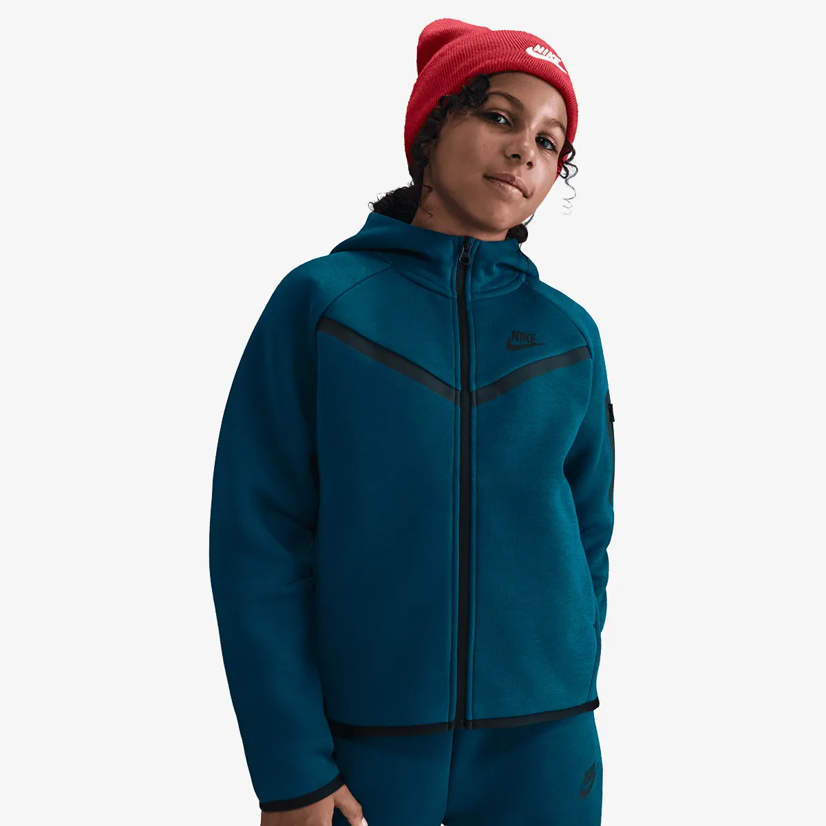 NIKE Dukserica G NSW TCH FLC HD FZ LS - PD 