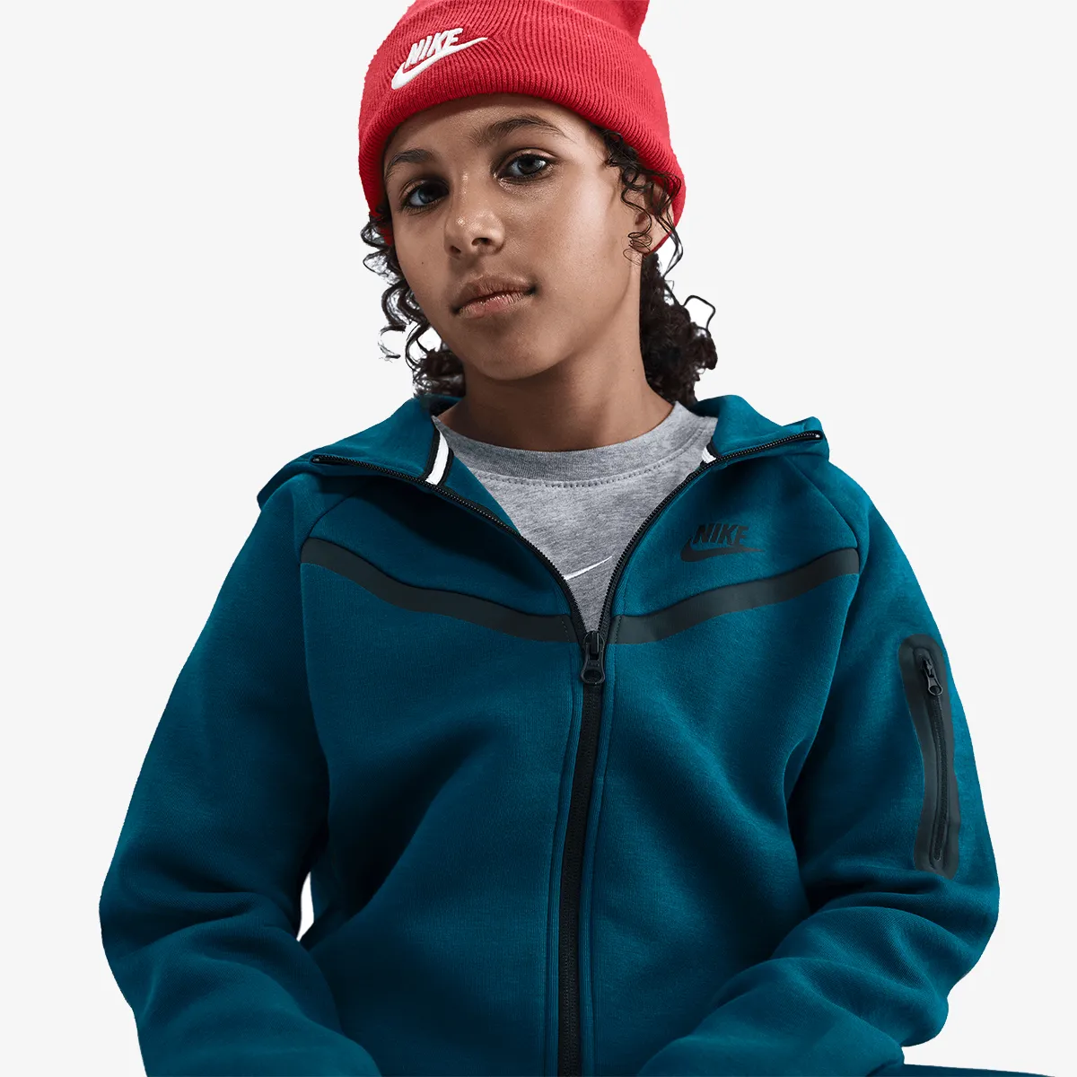 NIKE Dukserica G NSW TCH FLC HD FZ LS - PD 