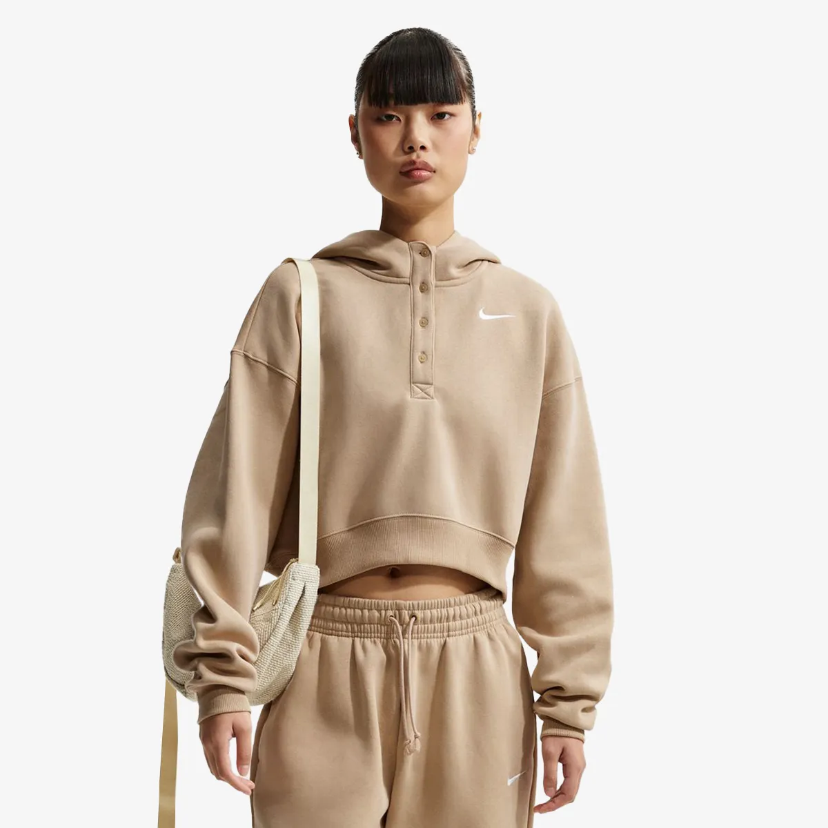 NIKE Dukserica W NSW PHNX FLC OS CRP HNLY HDY