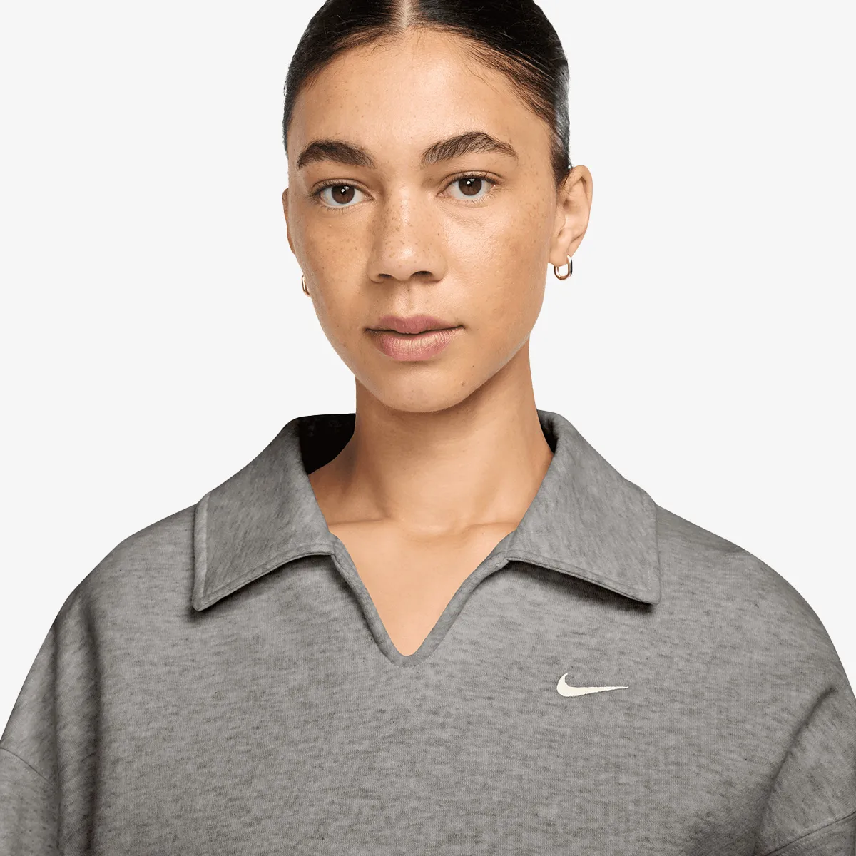 NIKE Dukserica W NK STDO FLC MW OS CRP POLO 