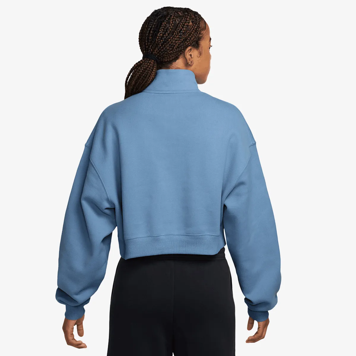 NIKE Majica dugih rukava W NK STDO FLC MW OS CROP QZ