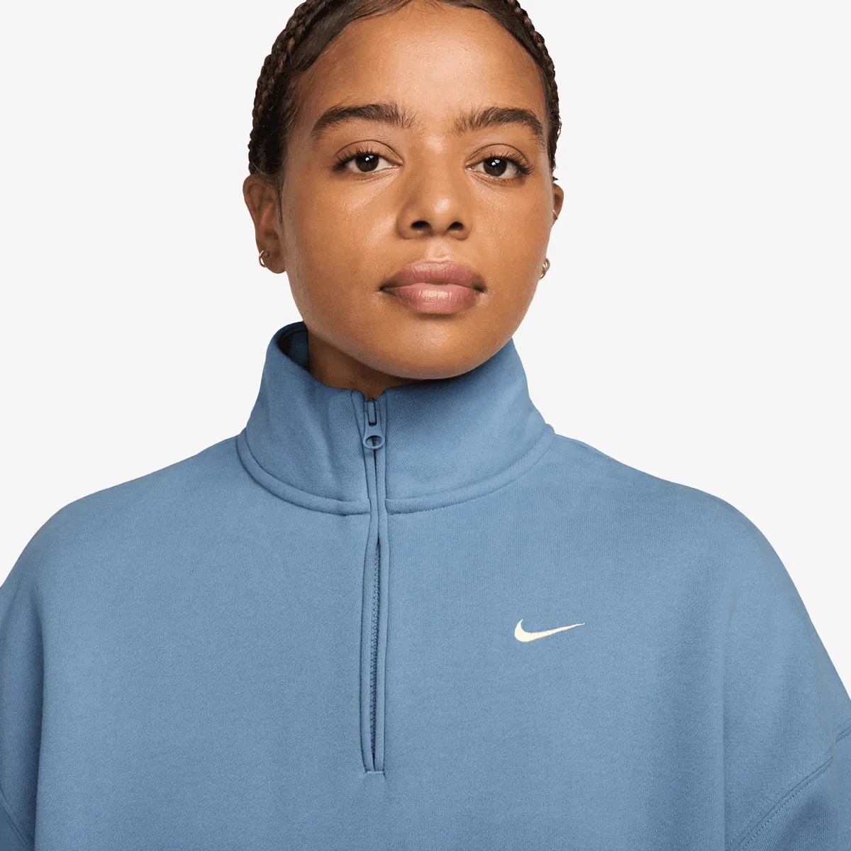 NIKE Majica dugih rukava W NK STDO FLC MW OS CROP QZ
