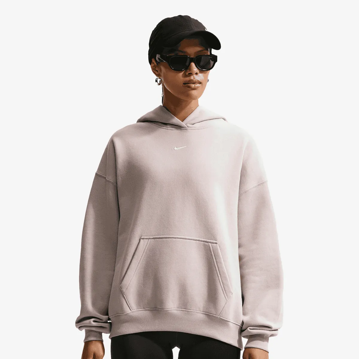 NIKE Dukserica W NK STDO FLC MW OS PO HDY