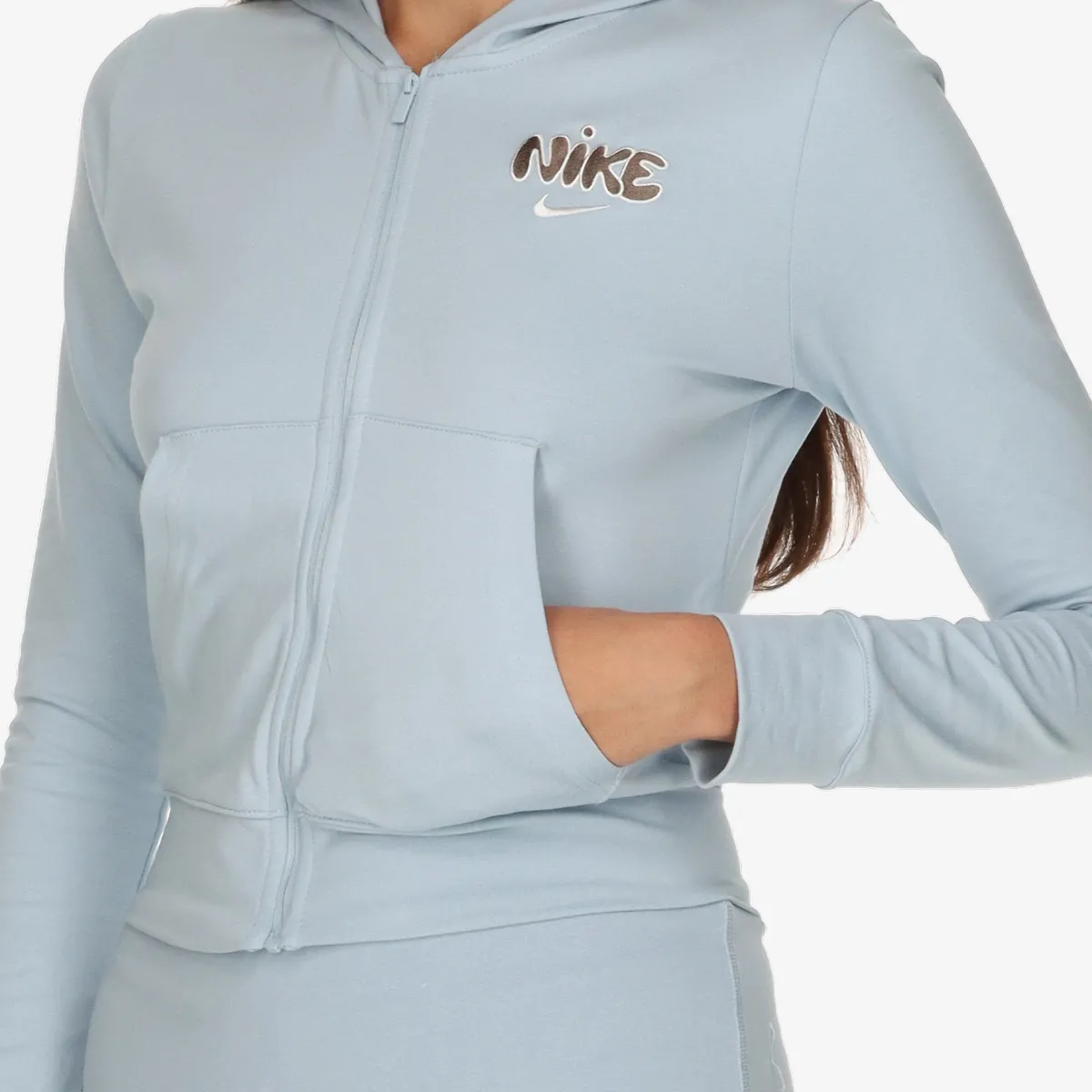 NIKE Dukserica W NSW FZ HD LS TOP COORD+ 