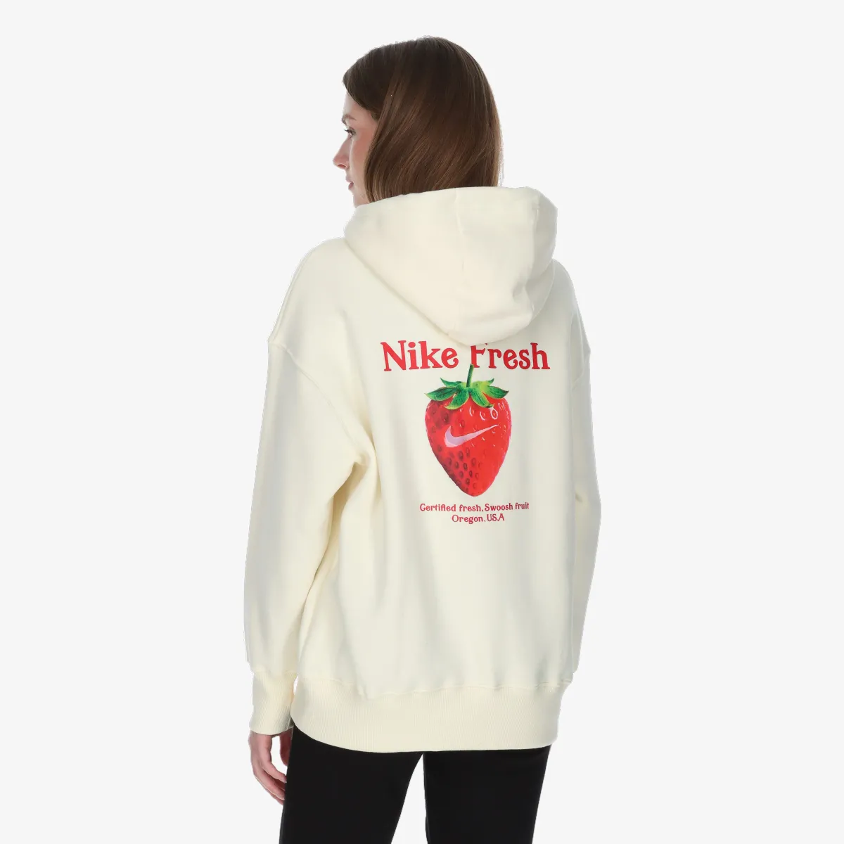 NIKE Dukserica W NSW FRT OS PO STWBRY HOODIE 