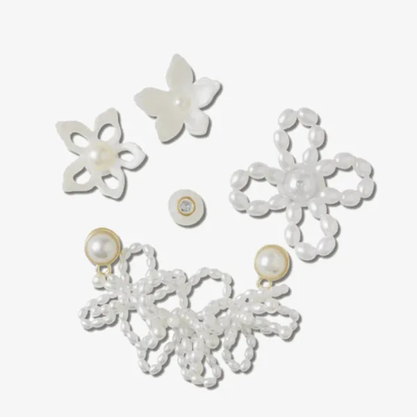 CROCS Privezak White Pearl Beaded 5 Pack 