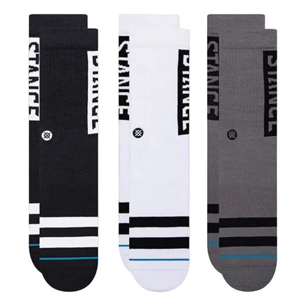 STANCE Čarape A556C20OG3-BLW STANCE OG 3 PACK BLACKWHI