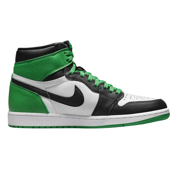 NIKE Patike Air Jordan 1 High Black and Lucky Green 