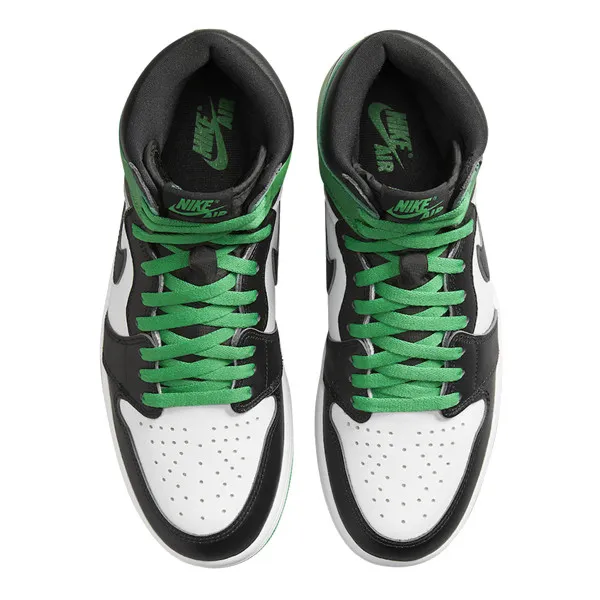 NIKE Patike Air Jordan 1 High Black and Lucky Green 