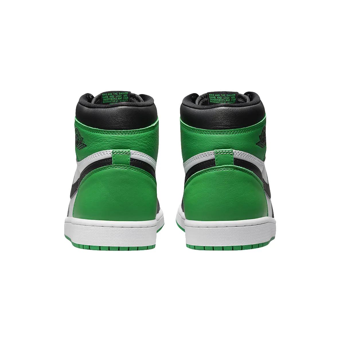 NIKE Patike Air Jordan 1 High Black and Lucky Green 